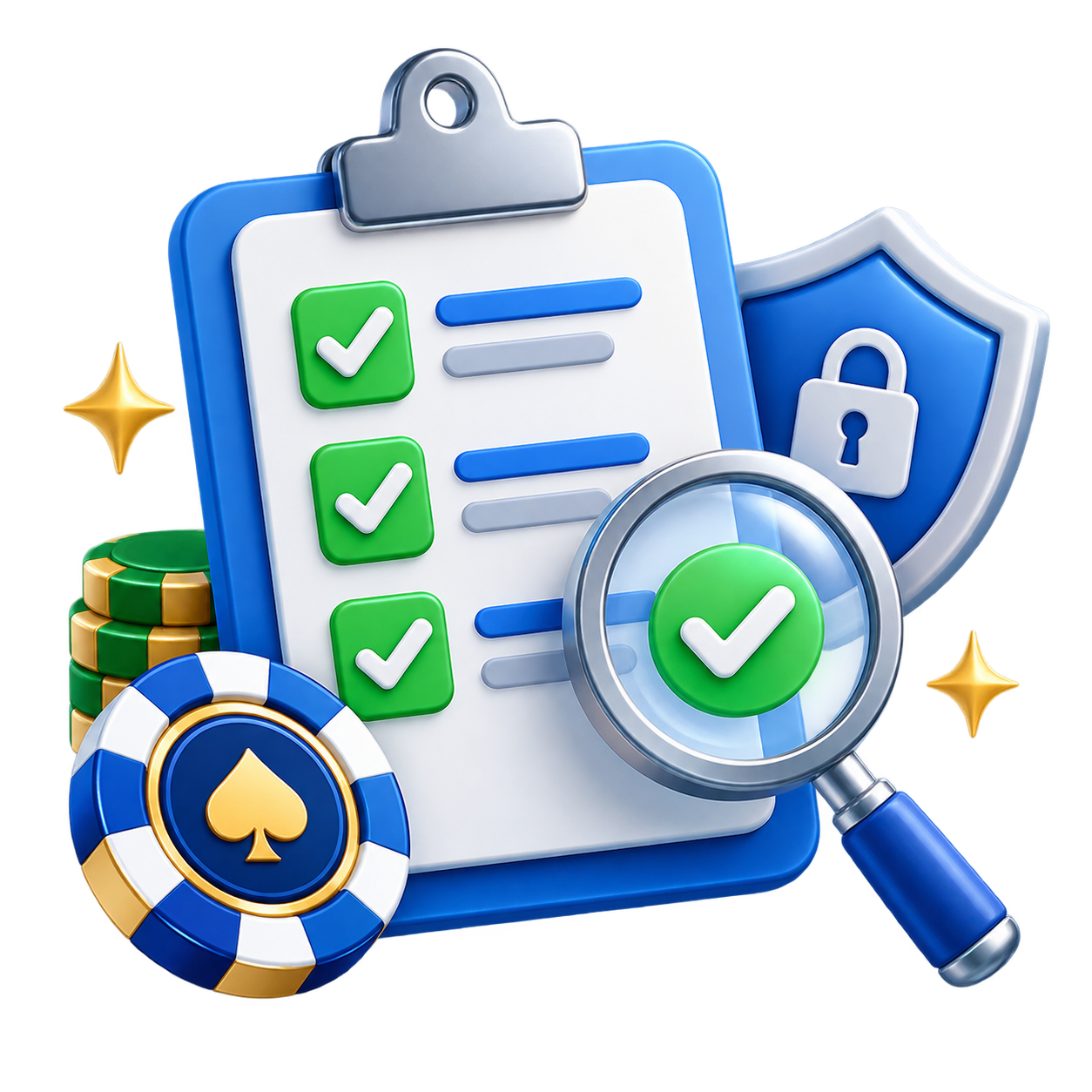 Casino review checklist and verification illustration